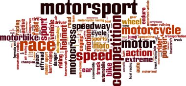 Motorsport word cloud clipart
