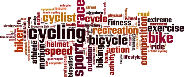 Fietsen word cloud — Stockvector