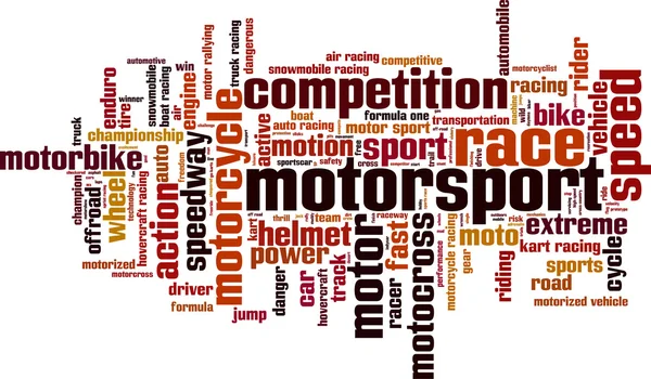 Nuvola di parole motorsport — Vettoriale Stock