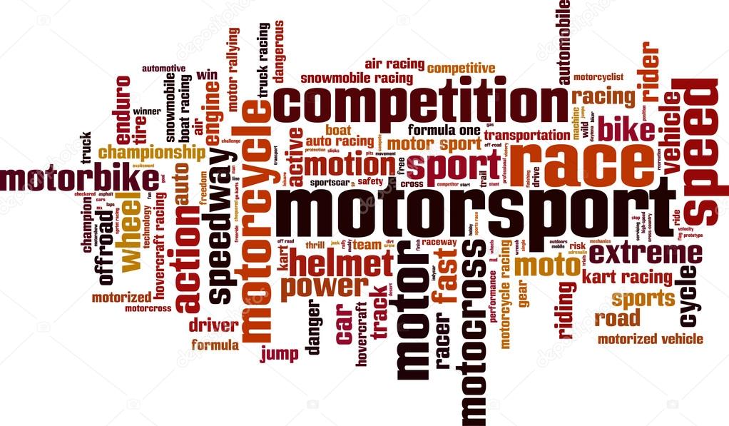 Motorsport word cloud
