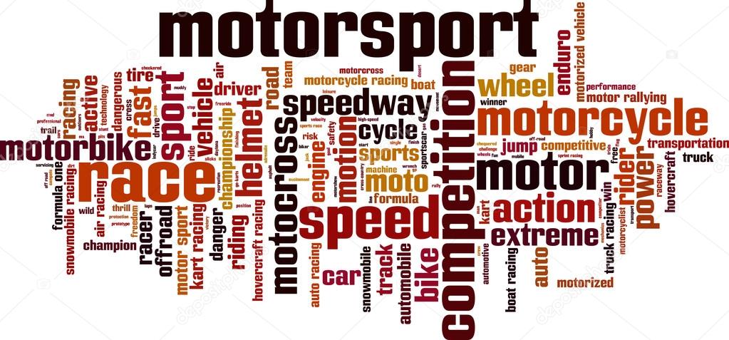 Motorsport word cloud