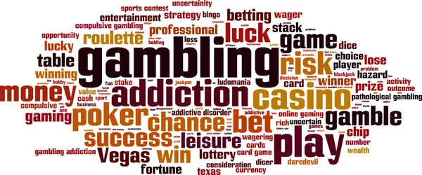 Gambling word cloud — Stock Vector