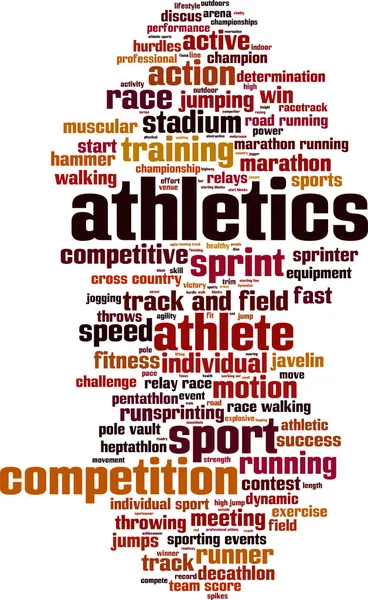 Athletics word cloud — Stock Vector