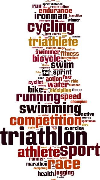 Triathlonwortwolke — Stockvektor