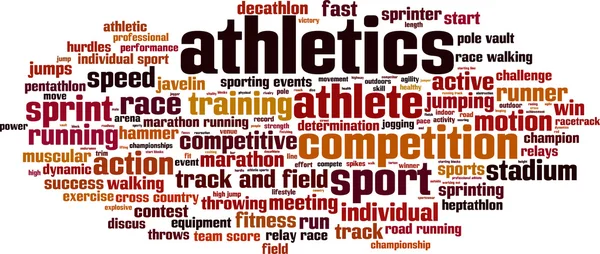 Atletismo palabra nube — Archivo Imágenes Vectoriales