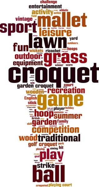Croquet palabra nube — Archivo Imágenes Vectoriales