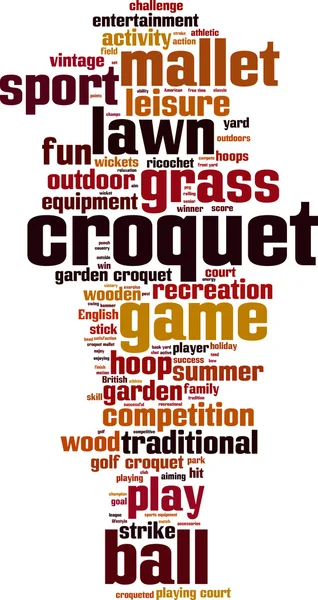 Croquet mot nuage — Image vectorielle