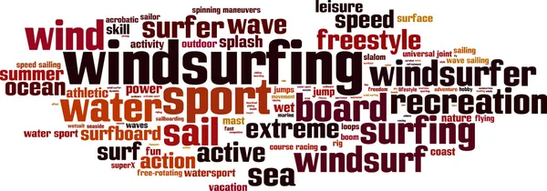 Windsurfen word cloud — Stockvector