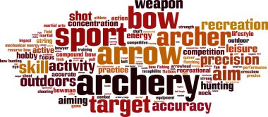 Archery word cloud clipart