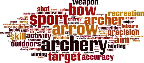 Archery word cloud Stock Vector