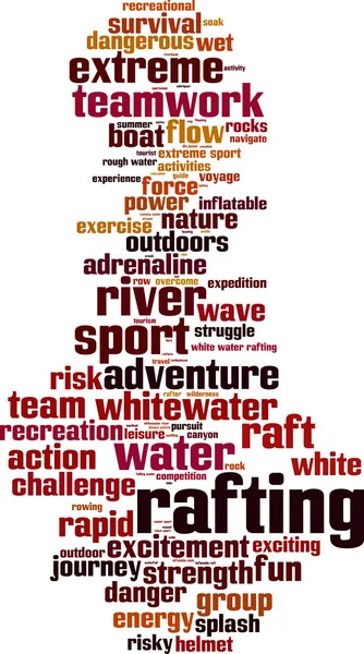 Rafting word cloud — Stock vektor