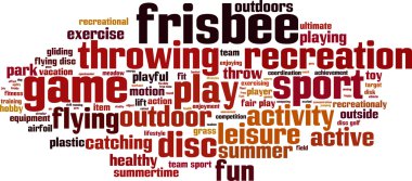 Frisbee word cloud clipart