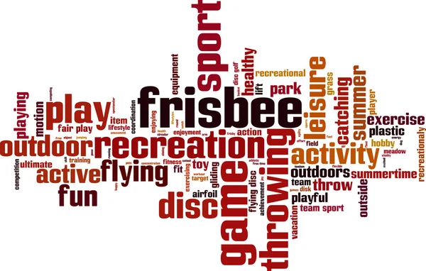 Nube de palabras Frisbee — Vector de stock