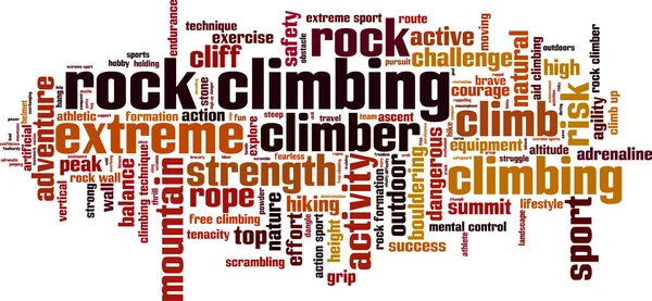 Wortwolke Klettern — Stockvektor