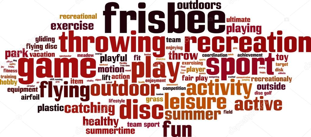 Frisbee word cloud