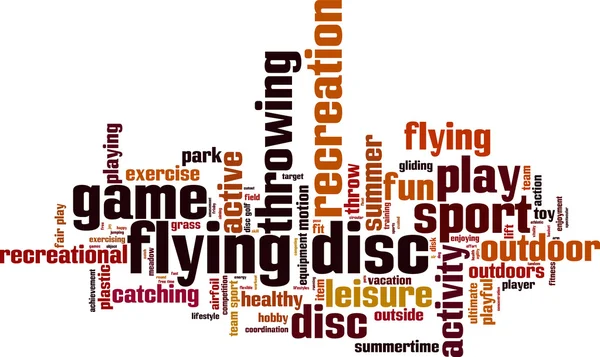 Flygande skiva word cloud — Stock vektor