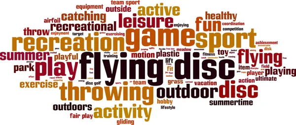 Flygande skiva word cloud — Stock vektor