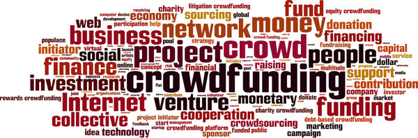Crowdfunding word cloud