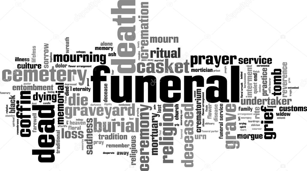 Funeral word cloud