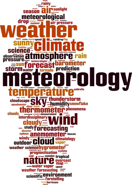 Meteorologia słowo cloud — Wektor stockowy