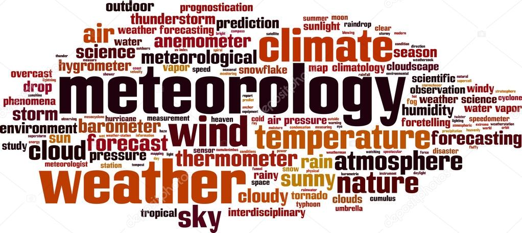 Meteorology word cloud