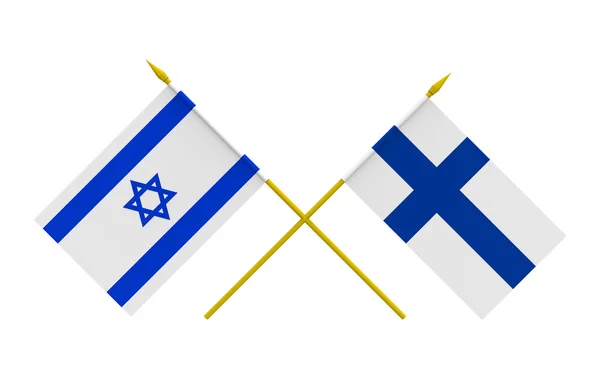 Bandiere, Finlandia e Israele — Foto Stock