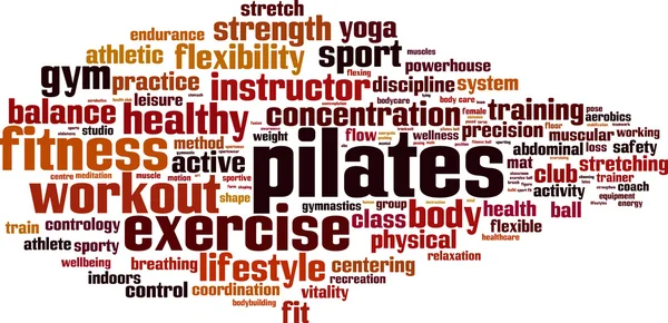 Pilates bulut kelime — Stok Vektör