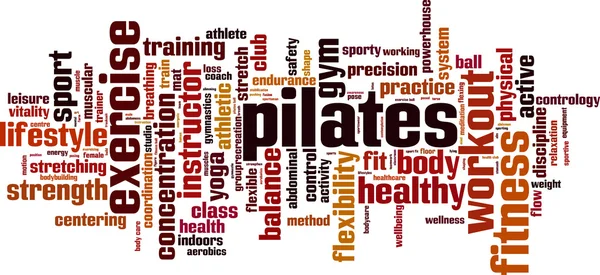 Pilates bulut kelime — Stok Vektör