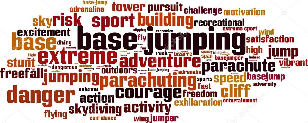 BASE jumping word cloud