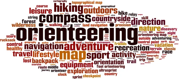 Oriëntatielopen word cloud — Stockvector