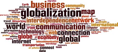 Globalization word cloud clipart