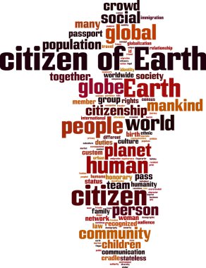Citizen of Earth word cloud clipart