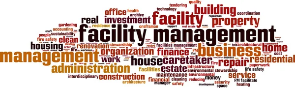 Facility management word cloud — Stock vektor