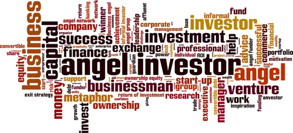 Angel investisseur mot nuage — Image vectorielle