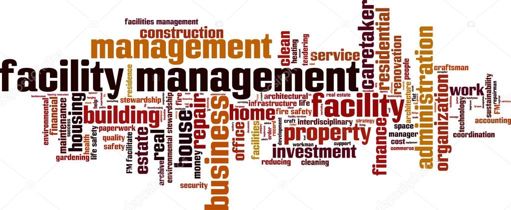 Facility management word cloud