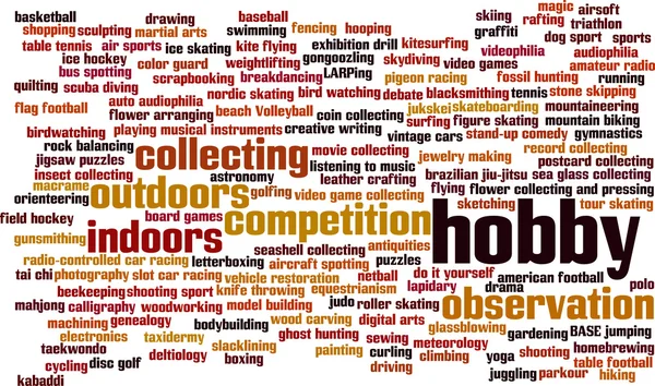 Hobby word cloud — Stock vektor