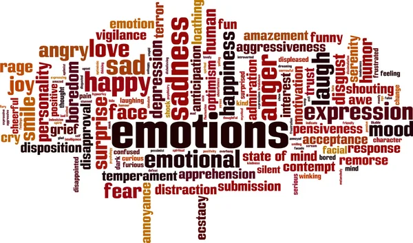 Emoties word cloud — Stockvector