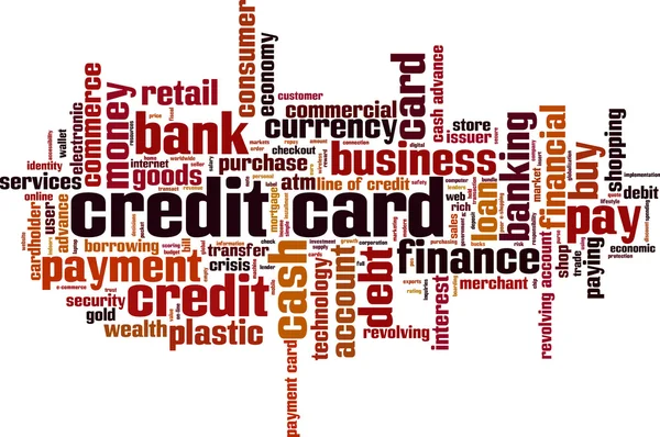 Credit card word cloud — Stock Vector