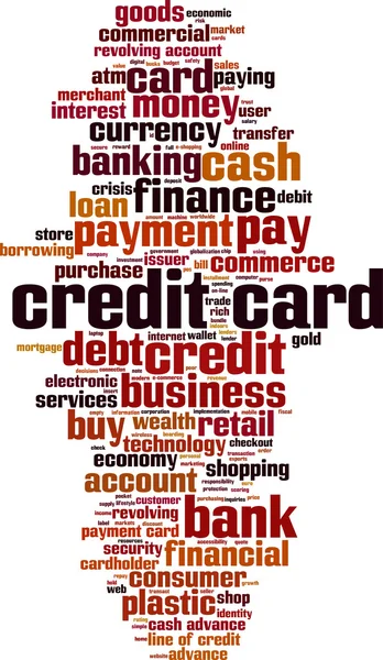 Creditcard word cloud — Stockvector