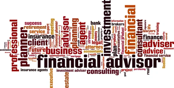 Conseiller financier word cloud — Image vectorielle