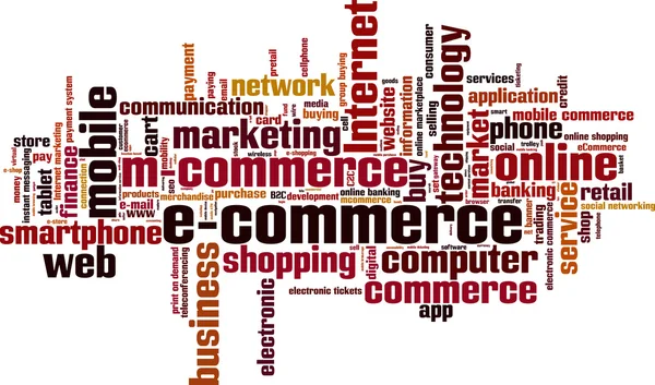 E-commerce word cloud Rechtenvrije Stockvectors