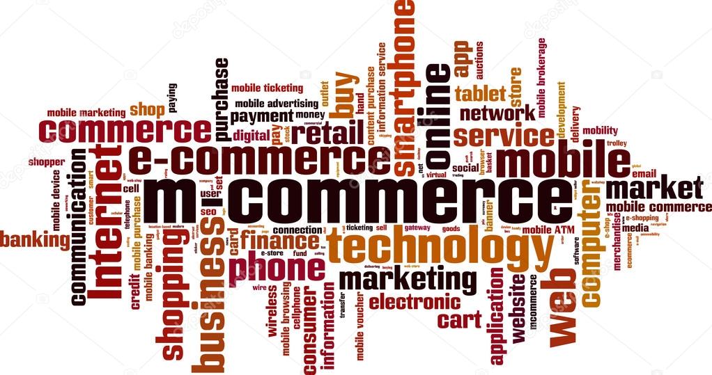 M-commerce word cloud
