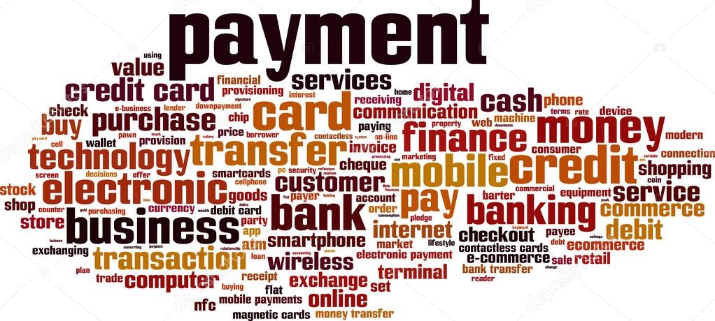 Payment word cloud