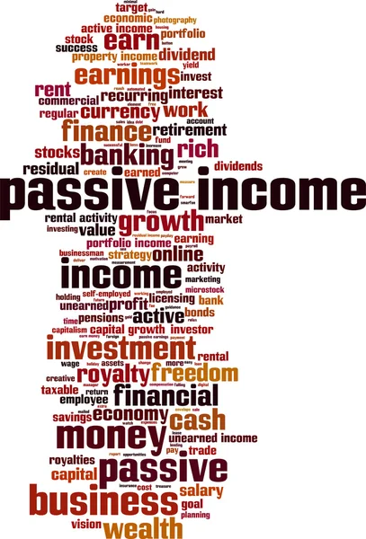 Passive income word cloud — Stock Vector