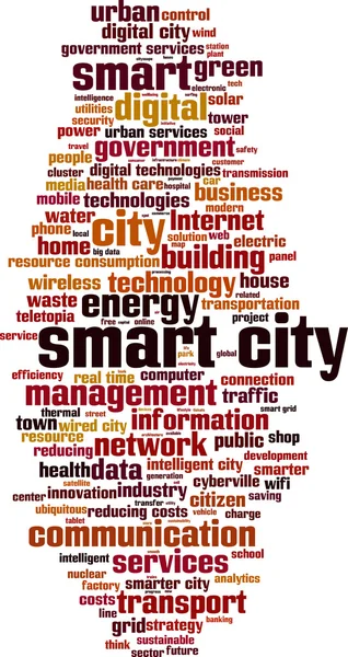 Smart City słowo Cloud — Wektor stockowy