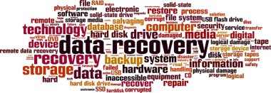Data recovery word cloud clipart