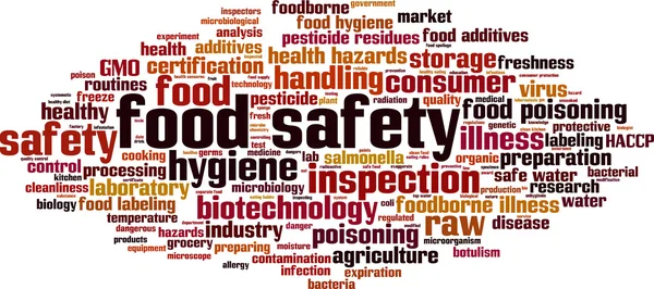 Food safety word cloud — Stock Vector