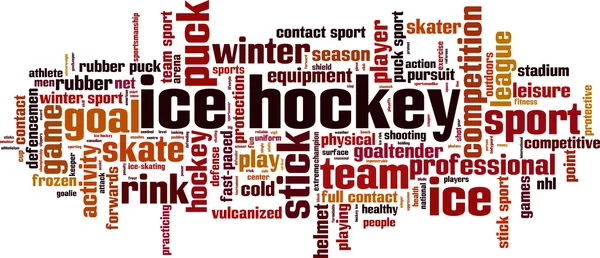 Ice hockey word cloud — Stock Vector