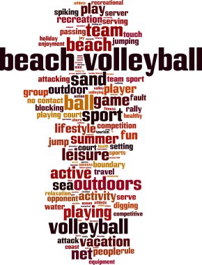 Plaj voleybolu kelime bulutu