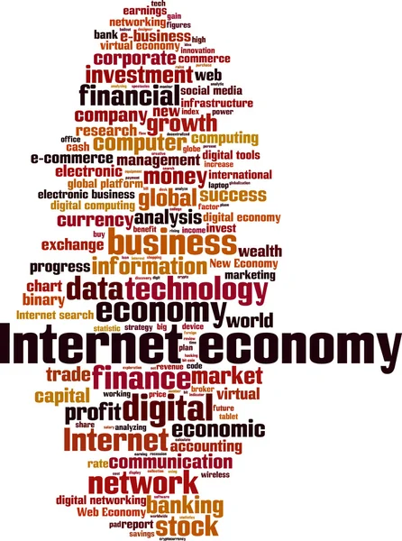 Internet economy word cloud — Stock Vector